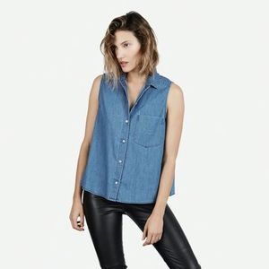 Sleeveless Chambray Button Down by Everlane